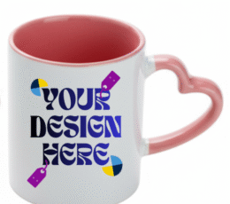 Heart Handle ping mug