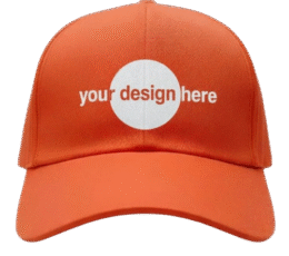 orange plain cap