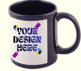 Deep Blue Patch mug front